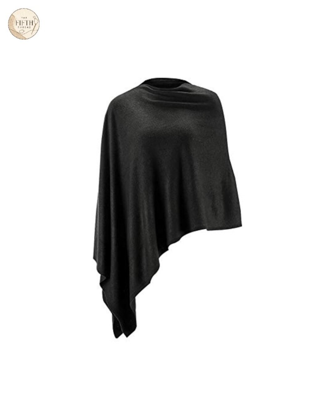 Fomolom Women's Lightweight Knitted Poncho Shawl Wrap Scarf Cape - One Size